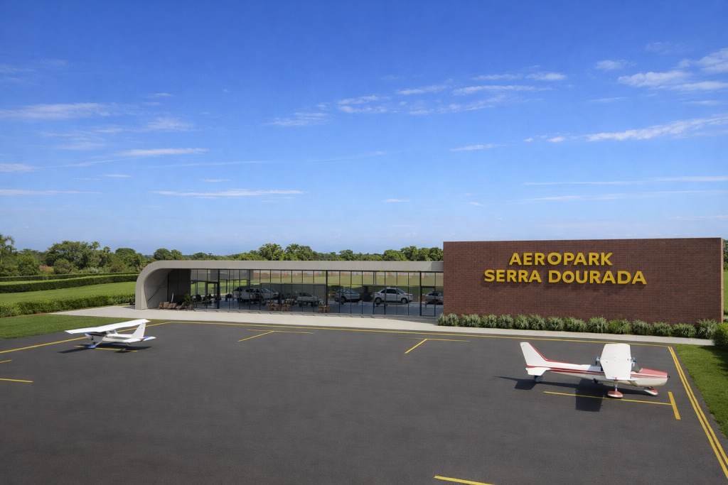 Área de lazer do Aeropark Serra Dourada